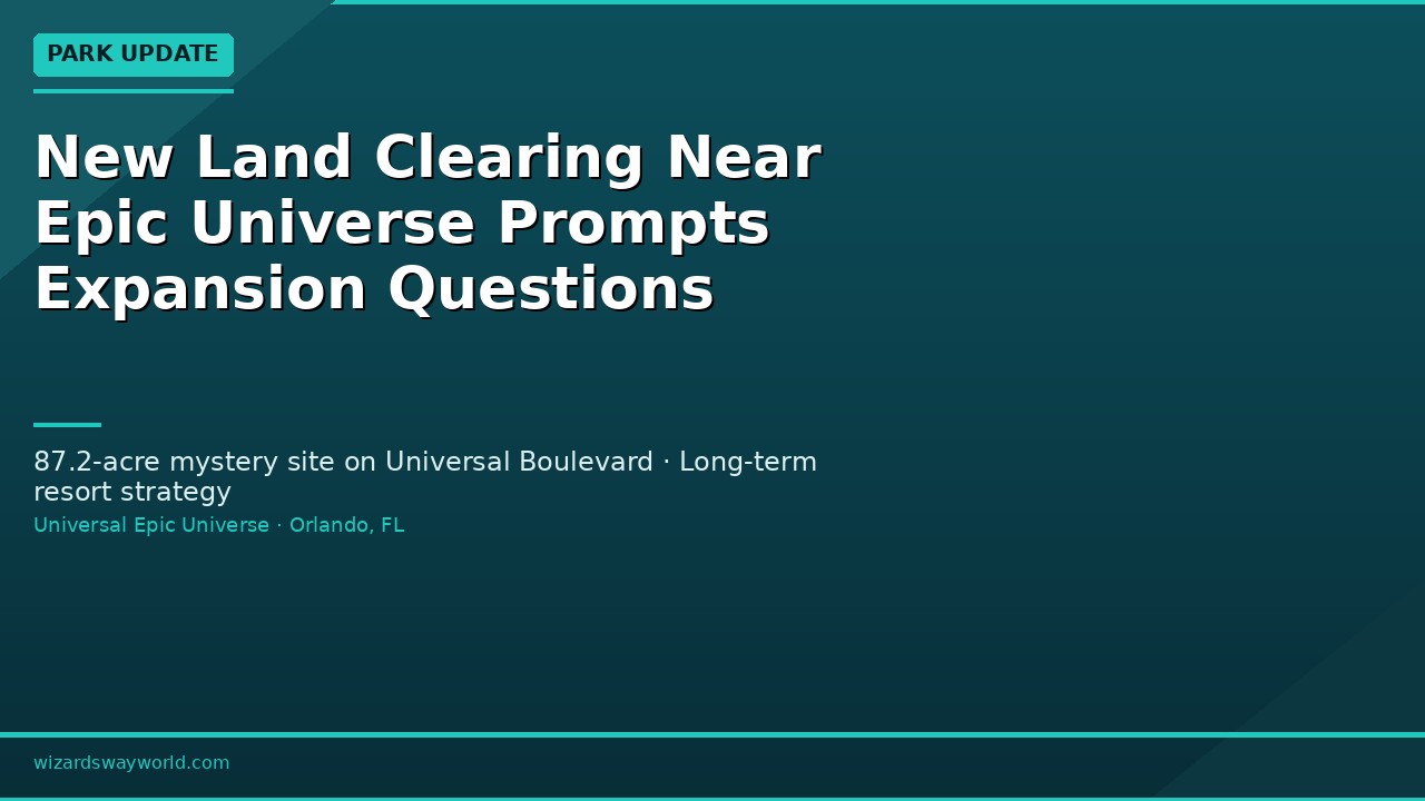 Aerial view of land clearing near Universal's Epic Universe in Orlando